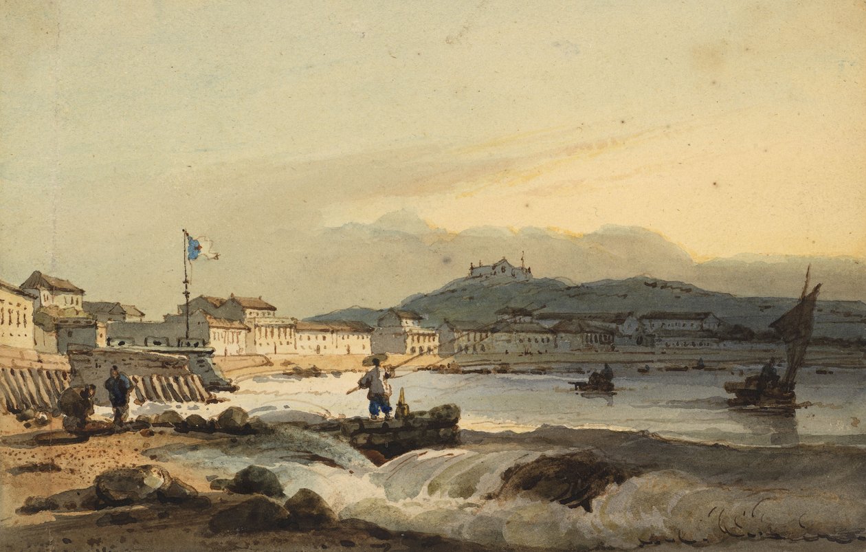 Praia Grande, Macao, fra sør, med St Peter