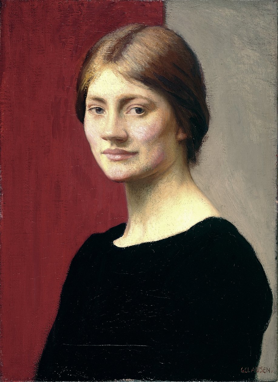 En jente i svart av George Clausen