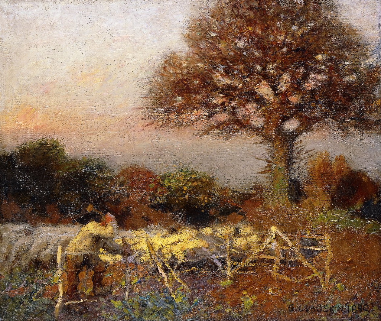 En sauefold, tidlig morgen av George Clausen