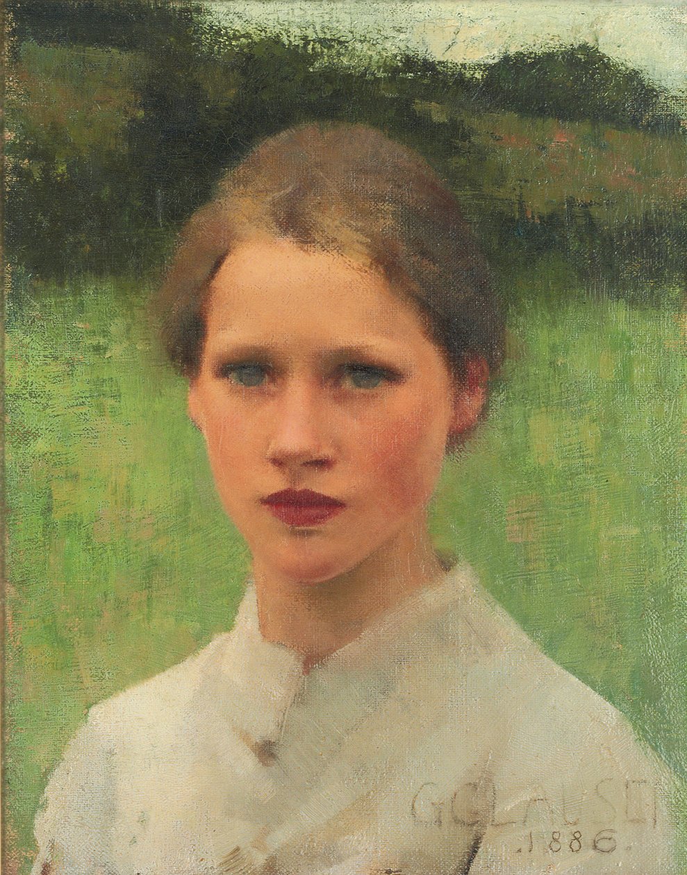 En landsbyjomfru av George Clausen