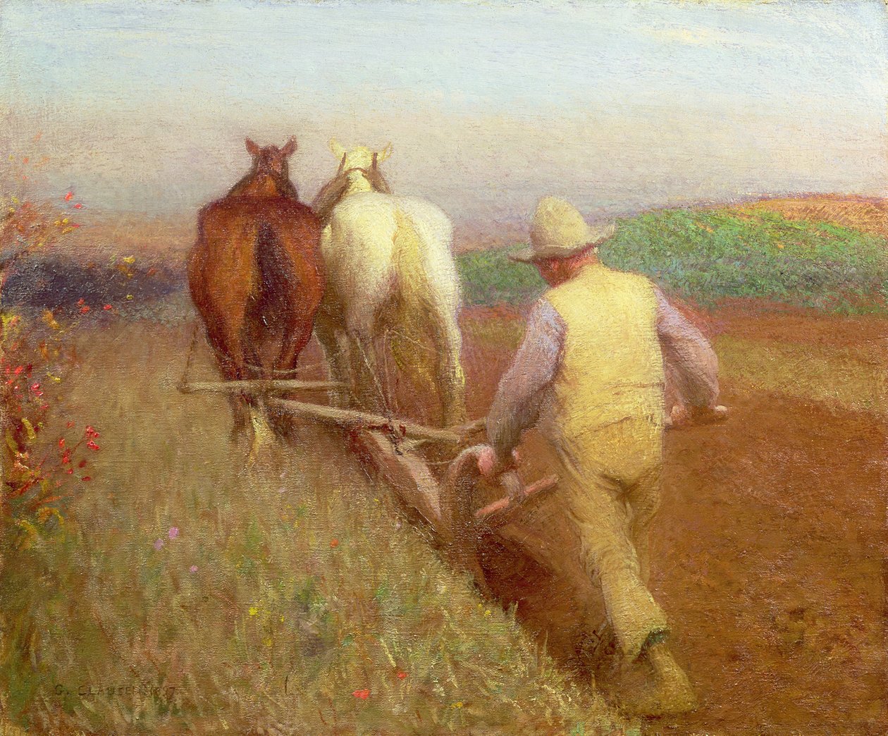 En høstmorgen, 1897 av George Clausen