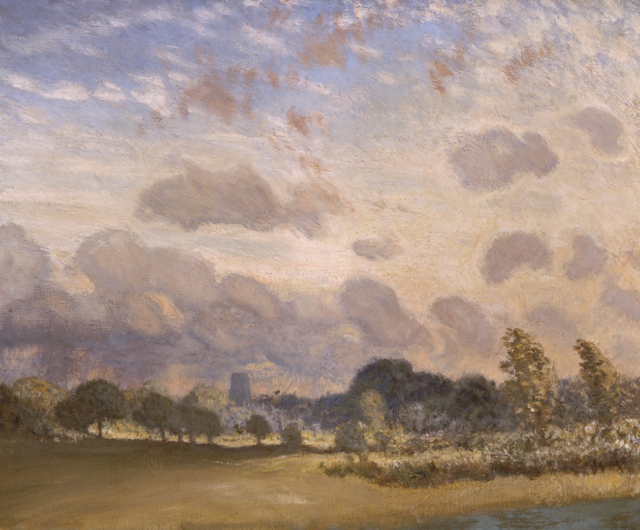 Clavering kirke, c1908. av George Clausen