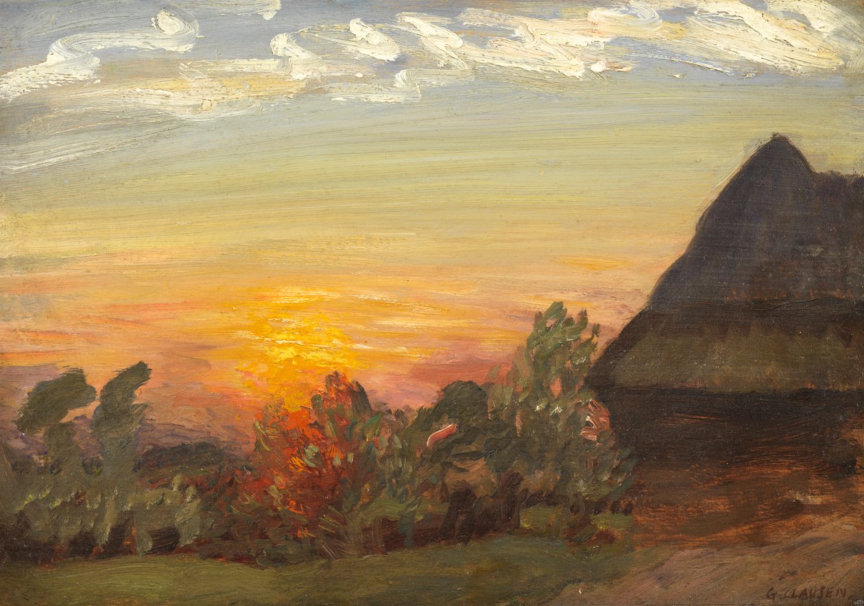 Duton Hill Sunset, 1938 av George Clausen