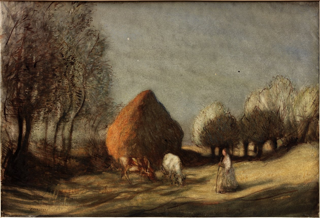 Hayfield, Widdington (kroppsfarge) av George Clausen