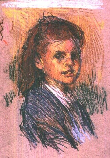 Hodet til en jente av George Clausen