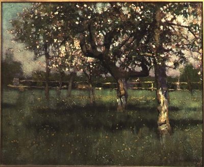 Orchard Scene, midten av 1880-tallet av George Clausen
