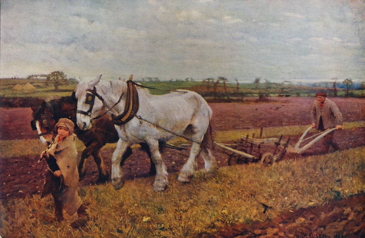 Pløying, 1889 1935 av George Clausen