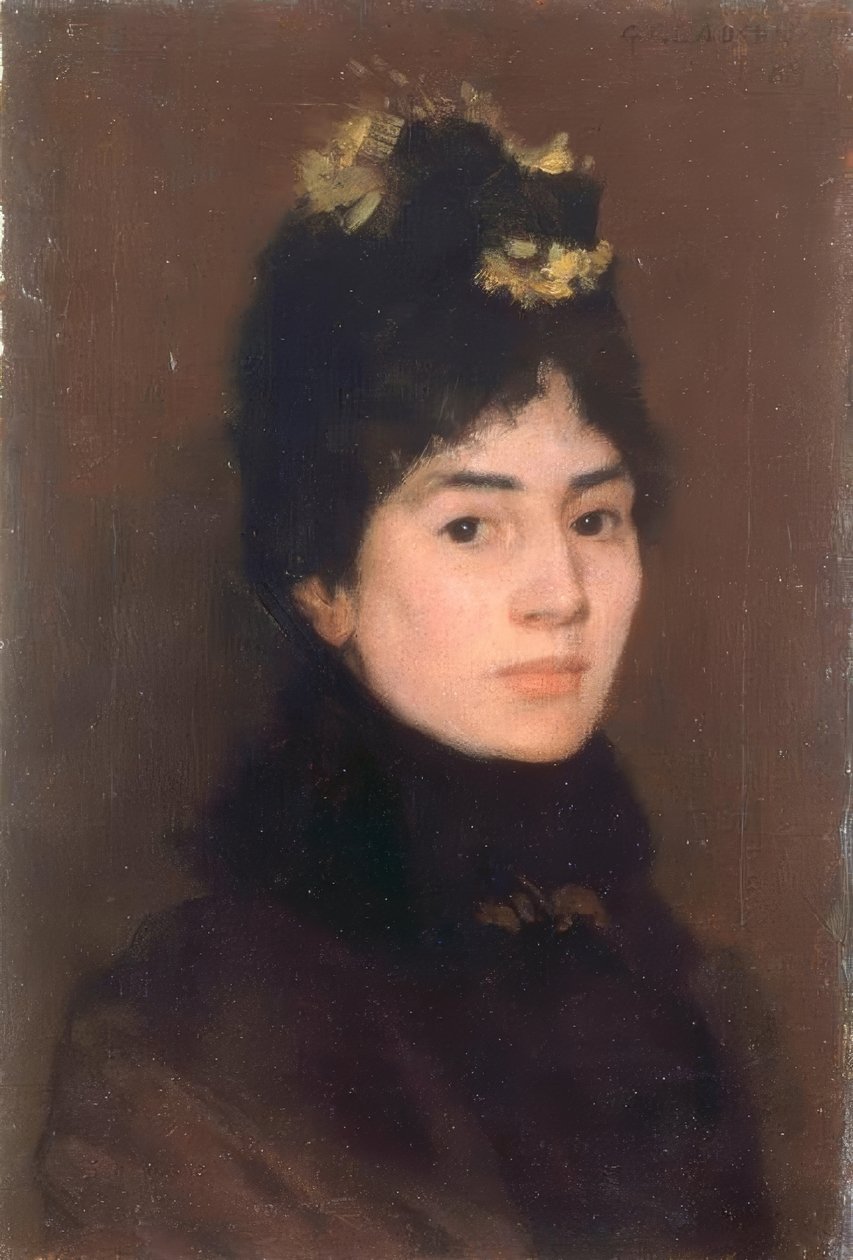 Portrett av Mrs. Mark Fisher av George Clausen