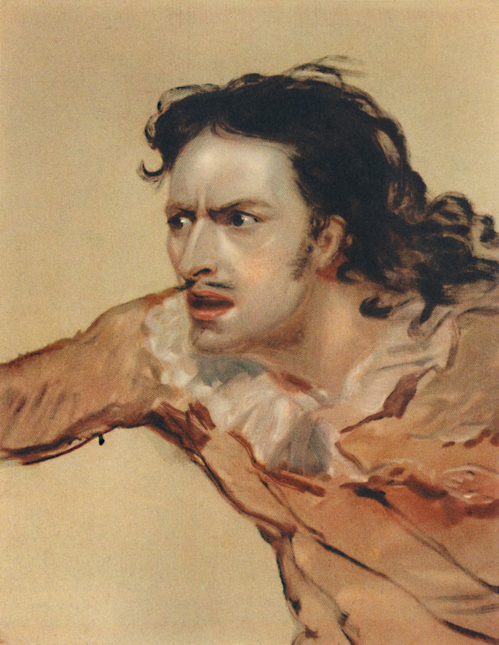 Edmund Kean som Sir Giles Overreach in a New Way To Pay Old Debts, c1816, 1948. av George Clint