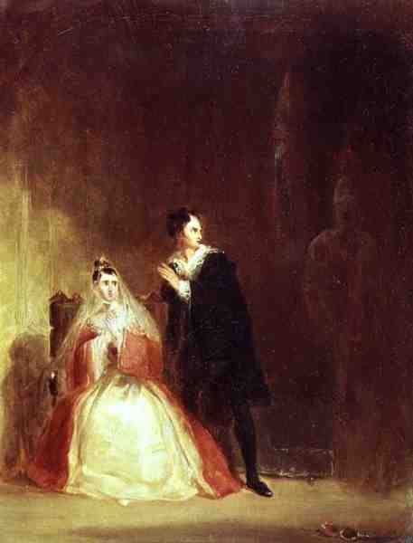 Hamlet and Gertrude with the Ghost, Act III Scene 4 fra 
