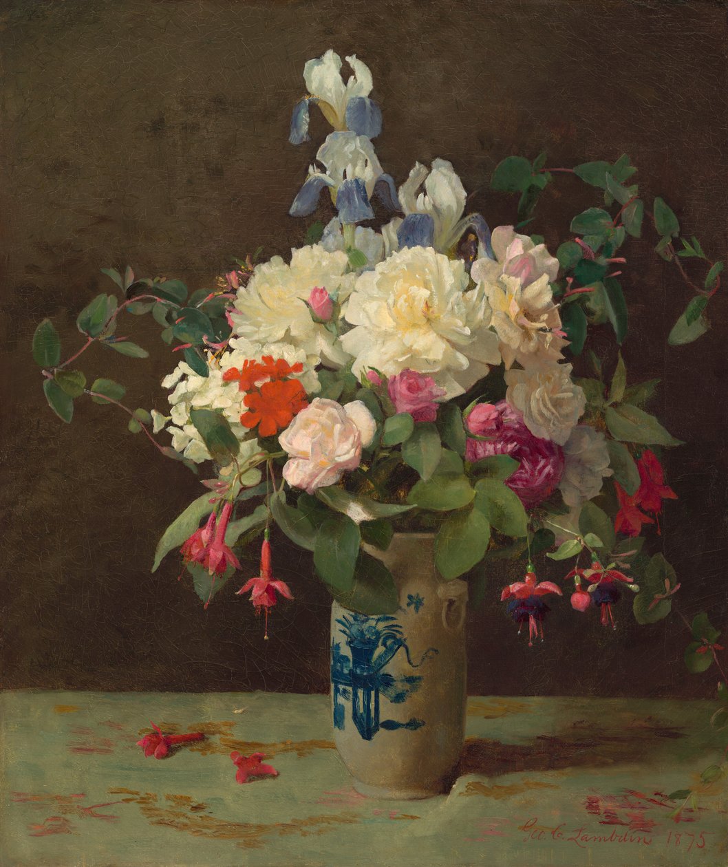 Vase med blomster av George Cochran Lambdin