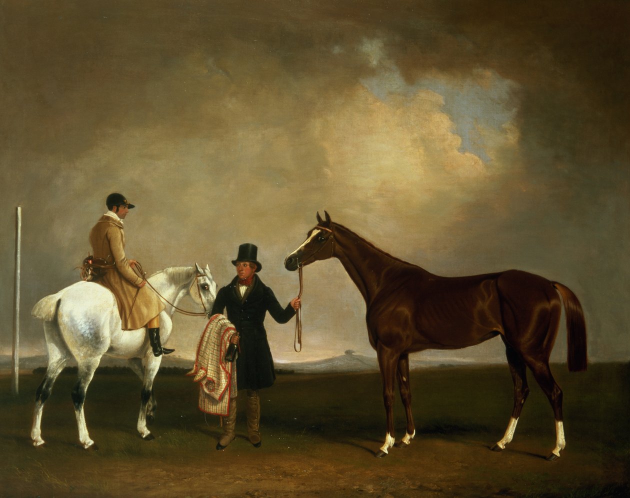 Mr Sadlers "avgjørende" holdt av treneren hans med jockeyen John Day Jnr., Stockbridge Racecourse av George Cole