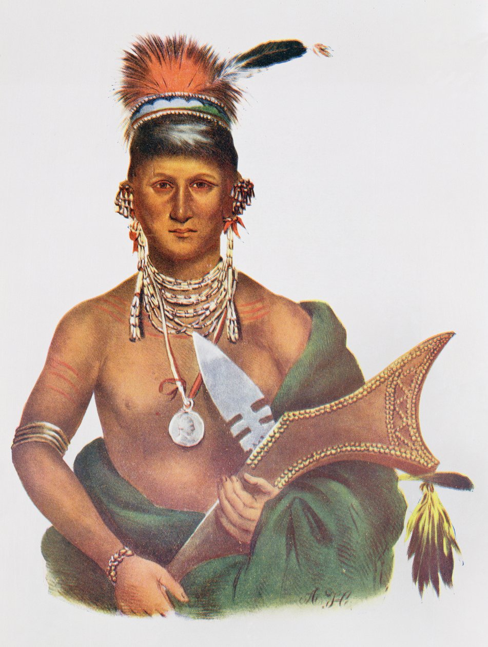 Appanoose, en Sauk-sjef, 1837, illustrasjon fra 