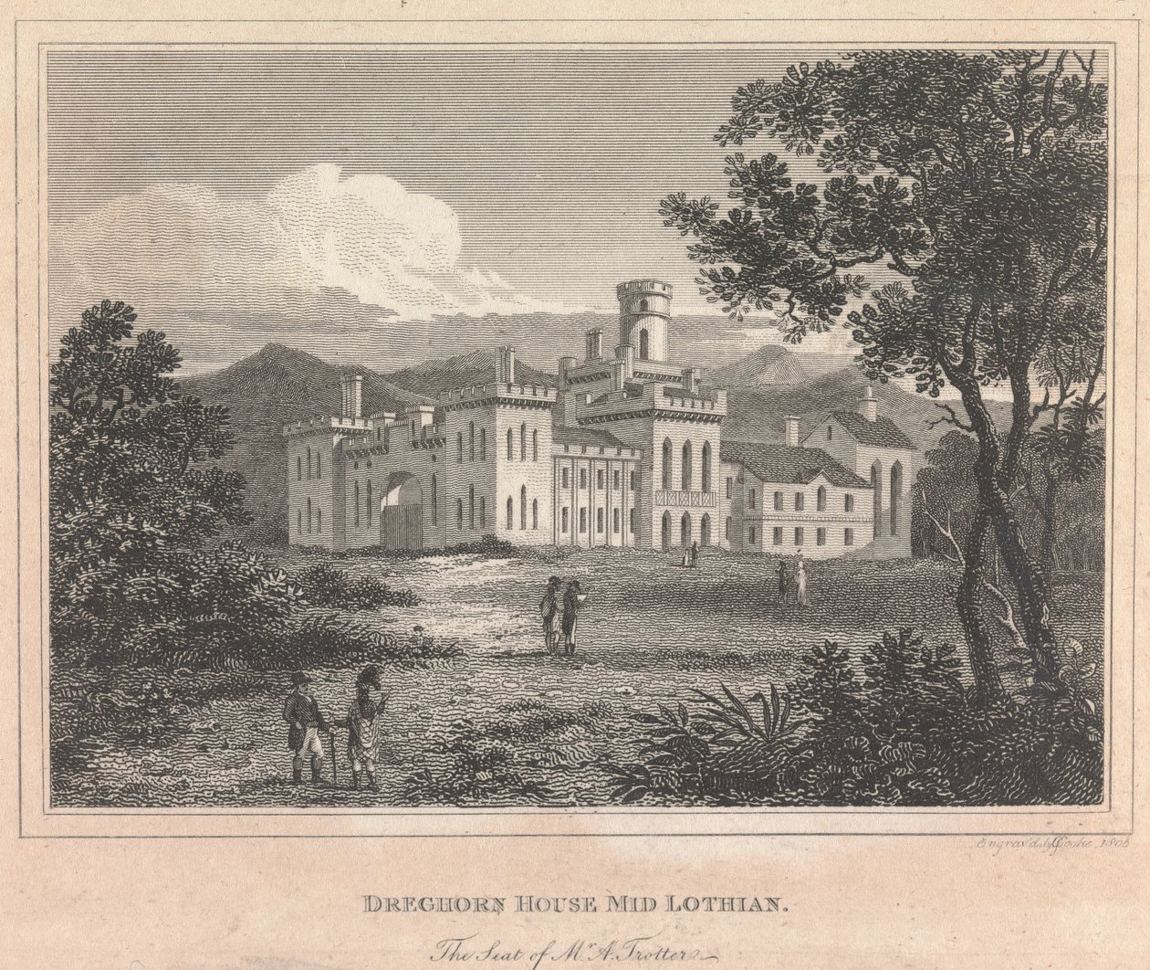 Drechor House Mid Lothian; side 90 (bind én) av George Cooke