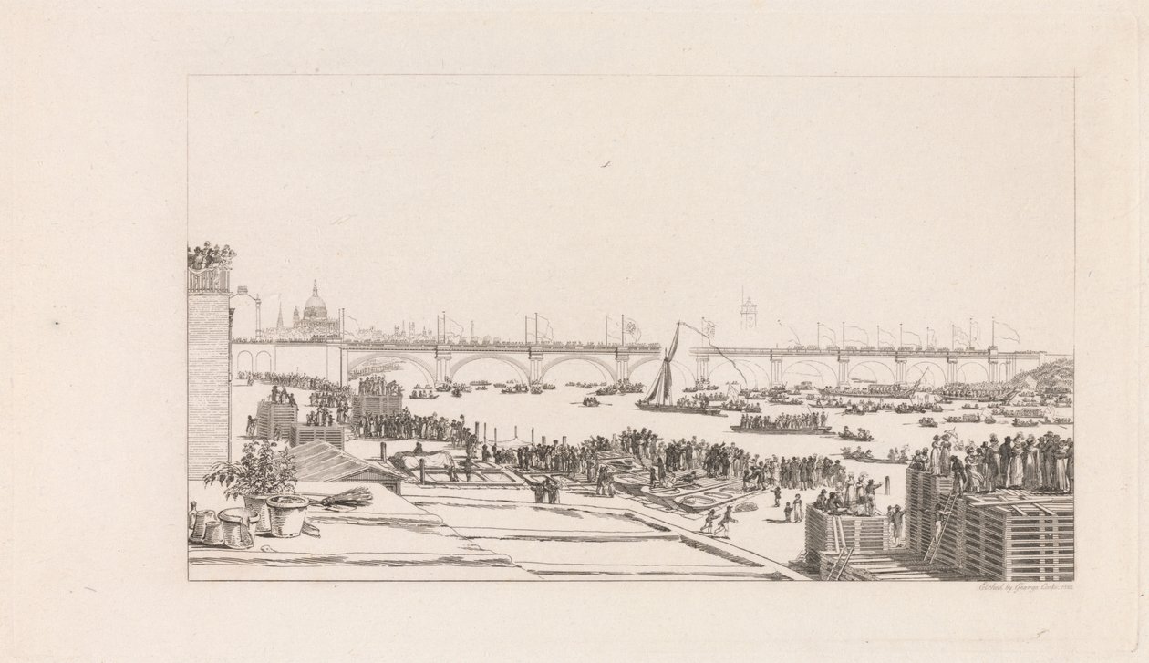 Åpning av Waterloo Bridge av George Cooke