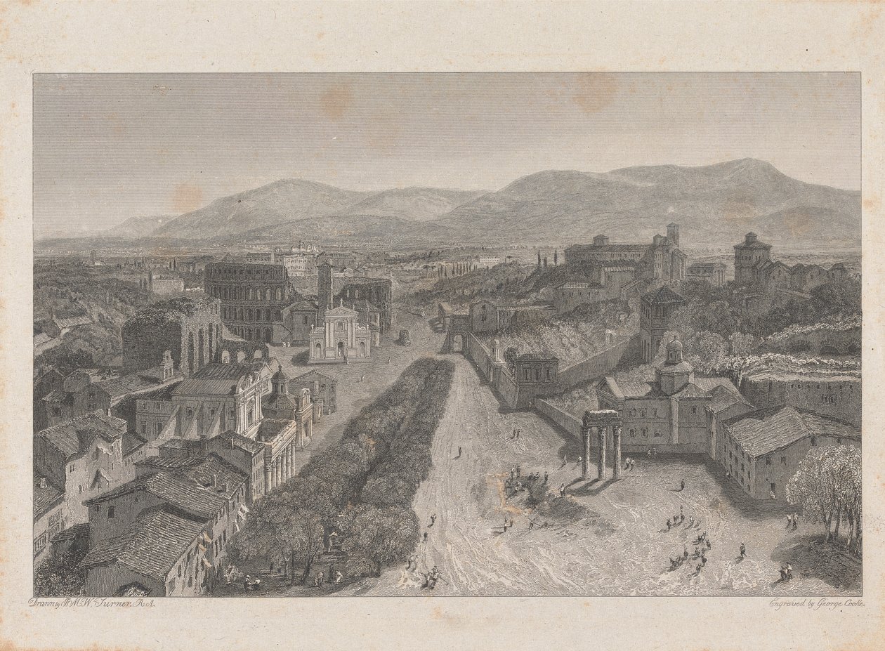 Forum Romanum fra Capitoltårnet av George Cooke