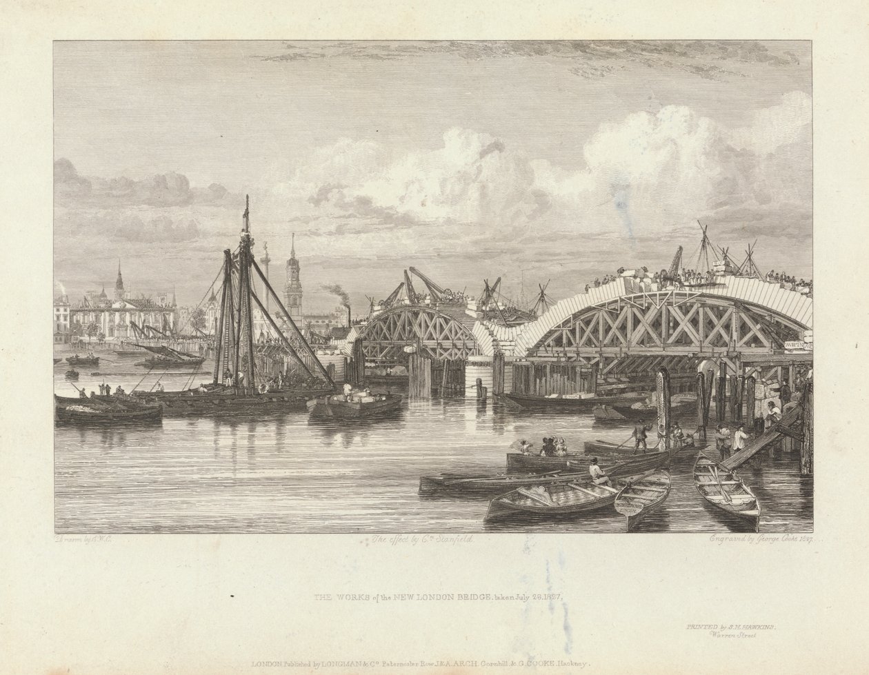 Verkene til New London Bridge av George Cooke