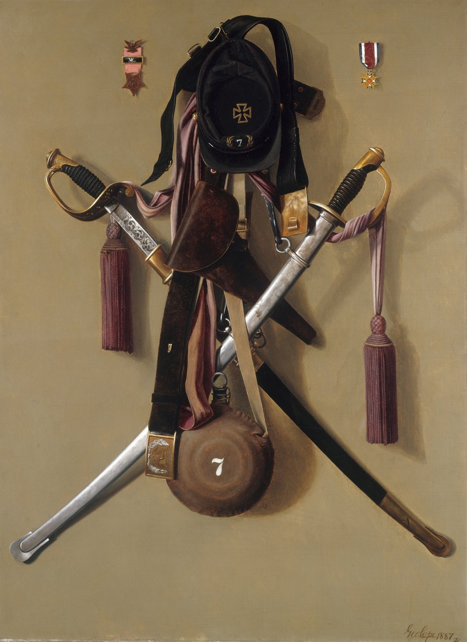 Borgerkrigsregalier av major Levi Gheen McCauley, 1887 av George Cope