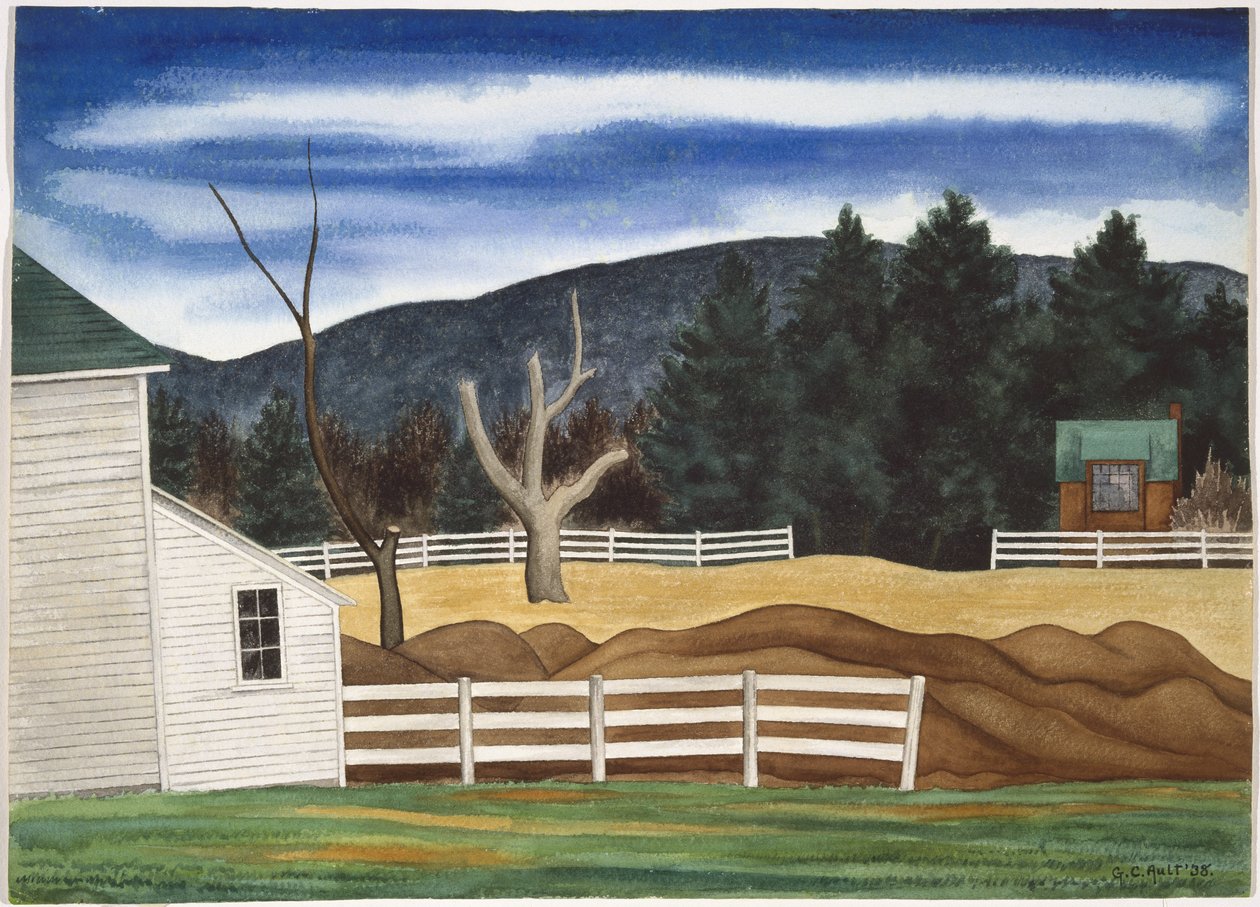Woodstock Landscape, mars av George Copeland Ault