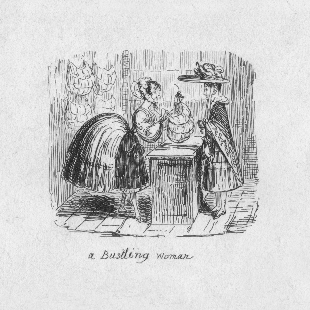 En livlig kvinne, 1829 av George Cruikshank