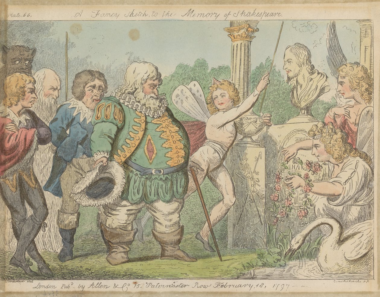 En fancy skisse, til minne om Shakespeare av George Cruikshank