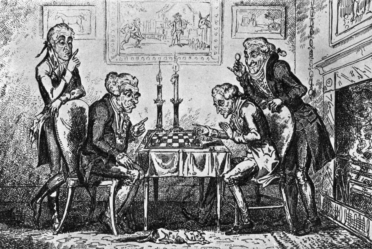 Et sjakkspill av George Cruikshank