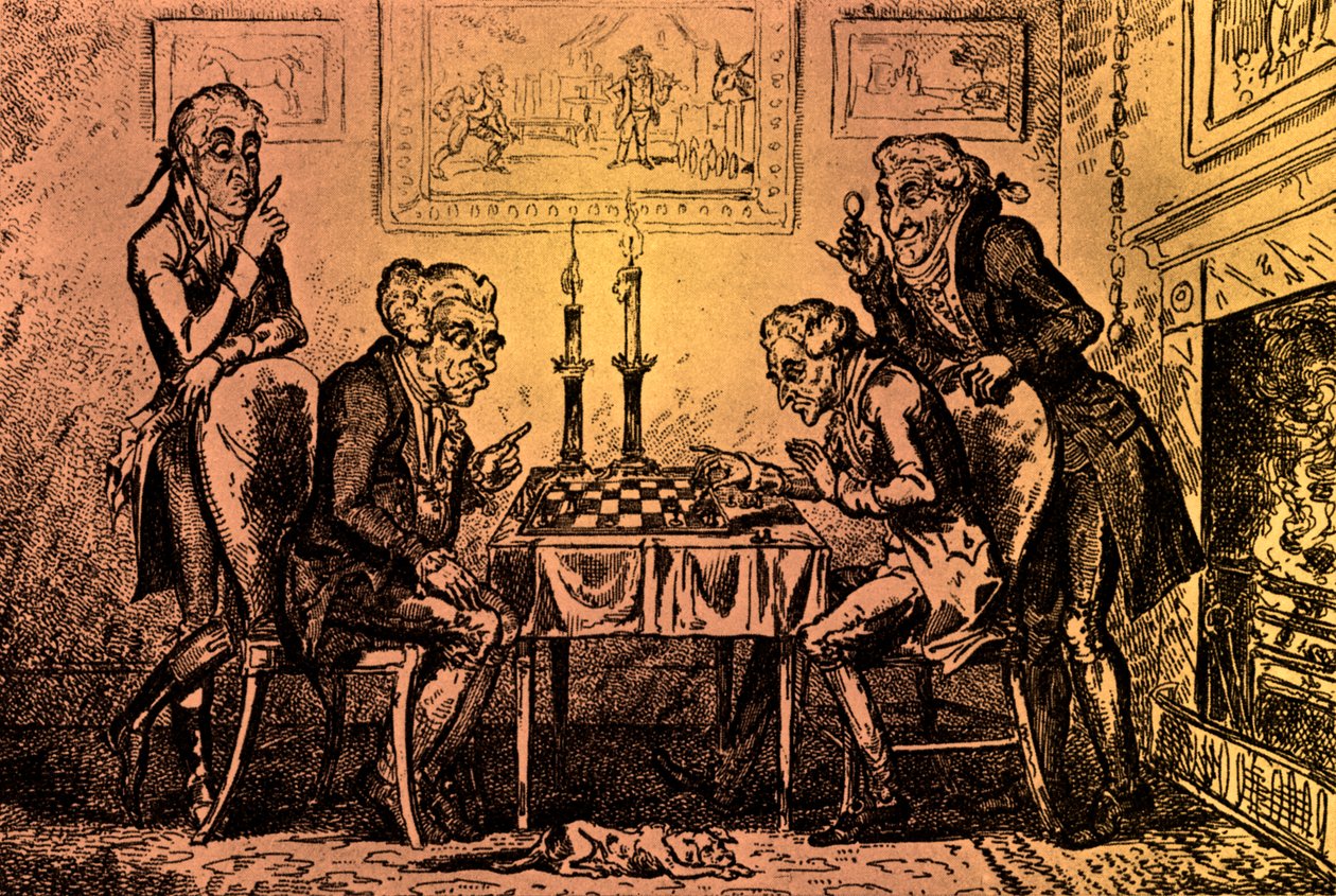 Et sjakkspill av George Cruikshank