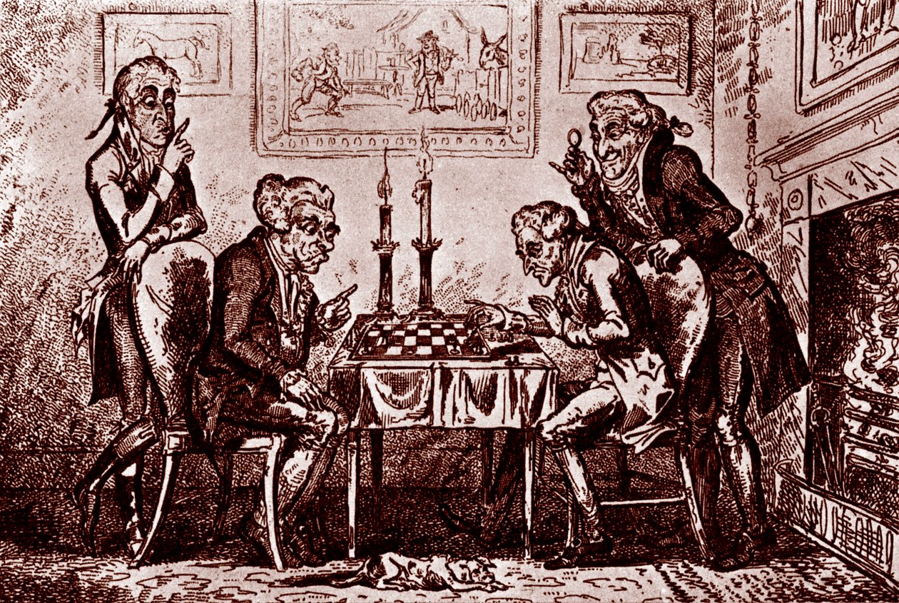 Et sjakkspill av George Cruikshank