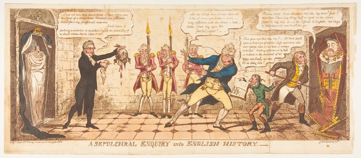 A Sepulchral Inquiry into English History, 1. juni 1813. av George Cruikshank