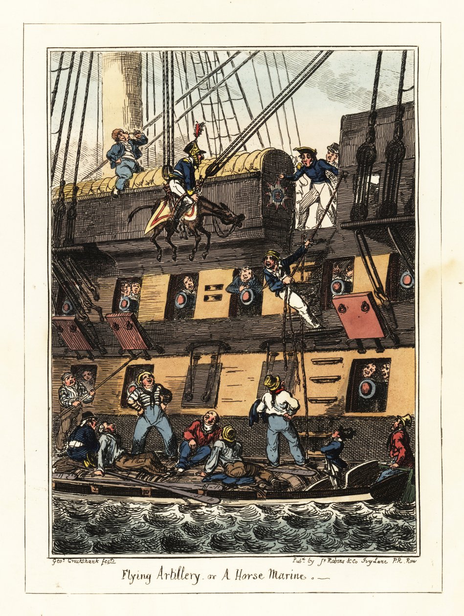 En militsdrage straffet i Santiago, Kapp Verde, 1828 (litografi) av George Cruikshank