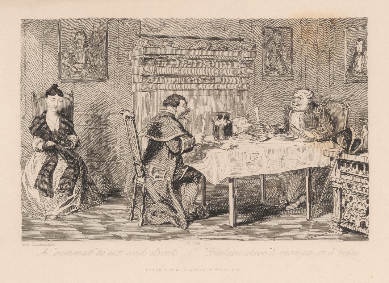 Noe å spise og drikke av George Cruikshank