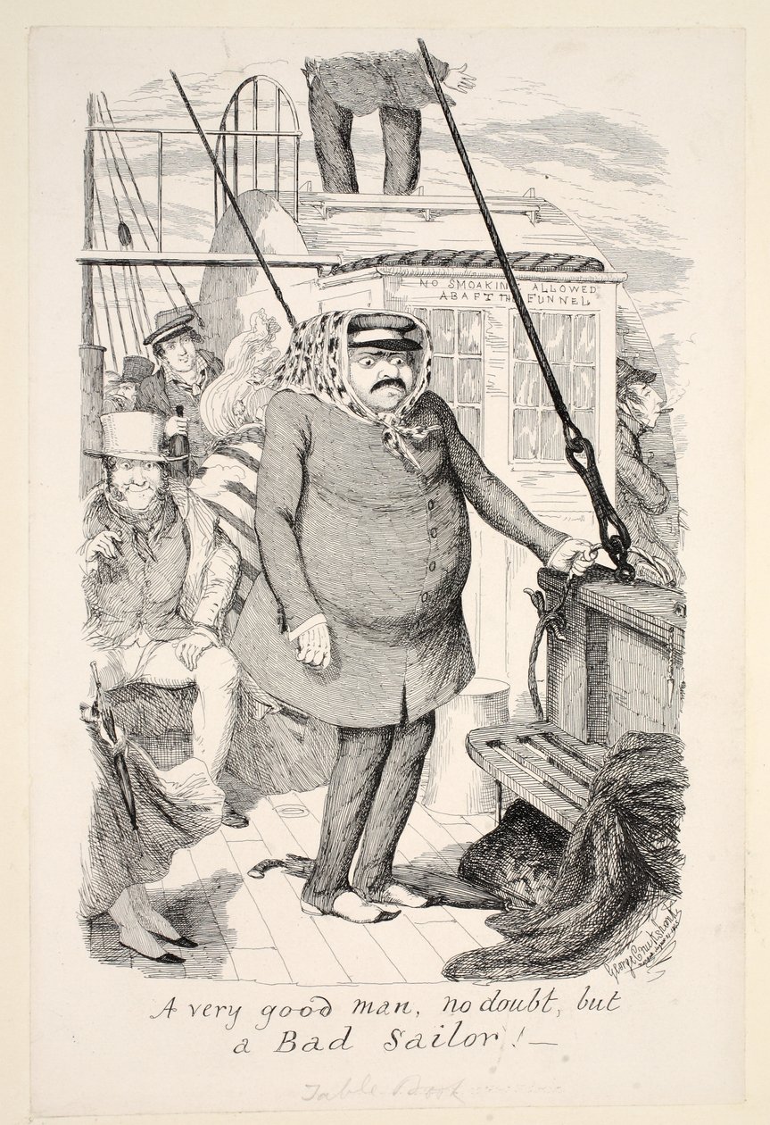 En veldig god mann, uten tvil, men en Bad Sailor!, pub. 1845 av George Cruikshank