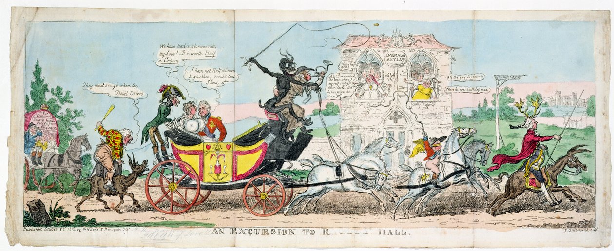 En utflukt til R.... Hall av George Cruikshank