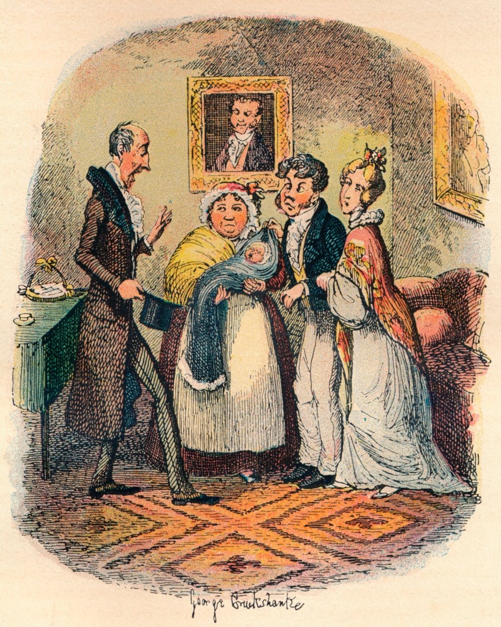Bloomsbury dåp, c1900 av George Cruikshank