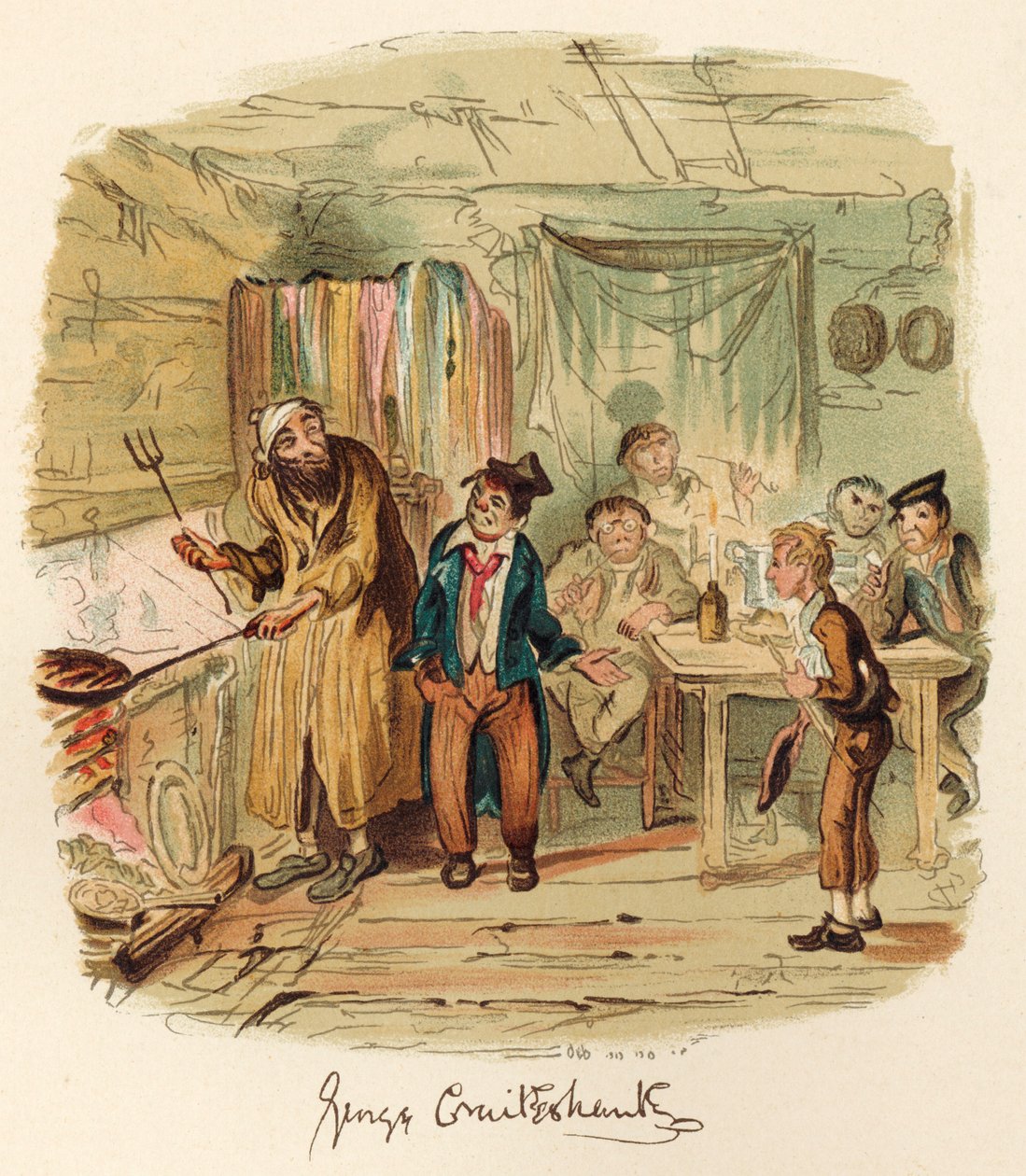 Charles Dickens bok av George Cruikshank