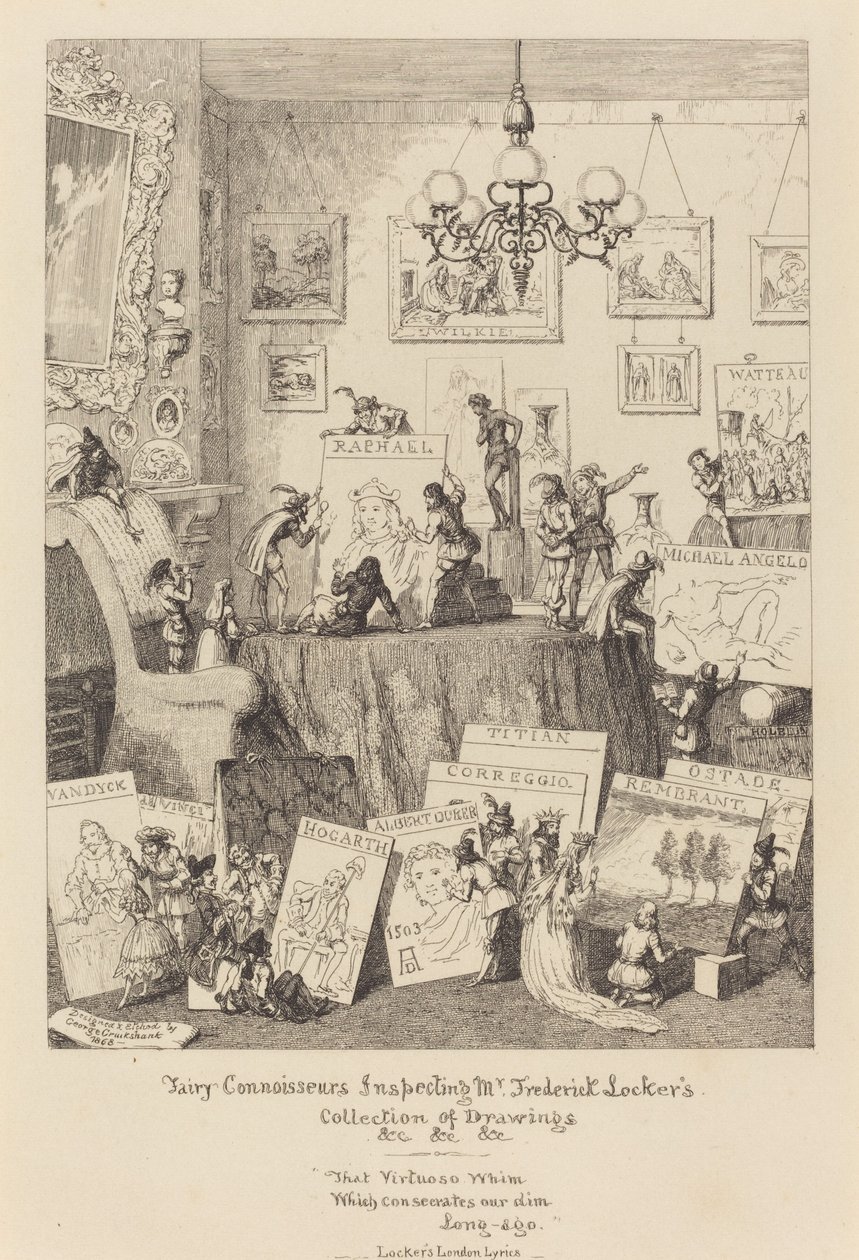 Fairy Connoisseurs inspiserer Mr. Frederick Lockers samling av tegninger av George Cruikshank