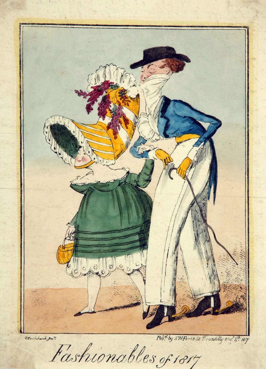 Fasjonable fra 1817 av George Cruikshank