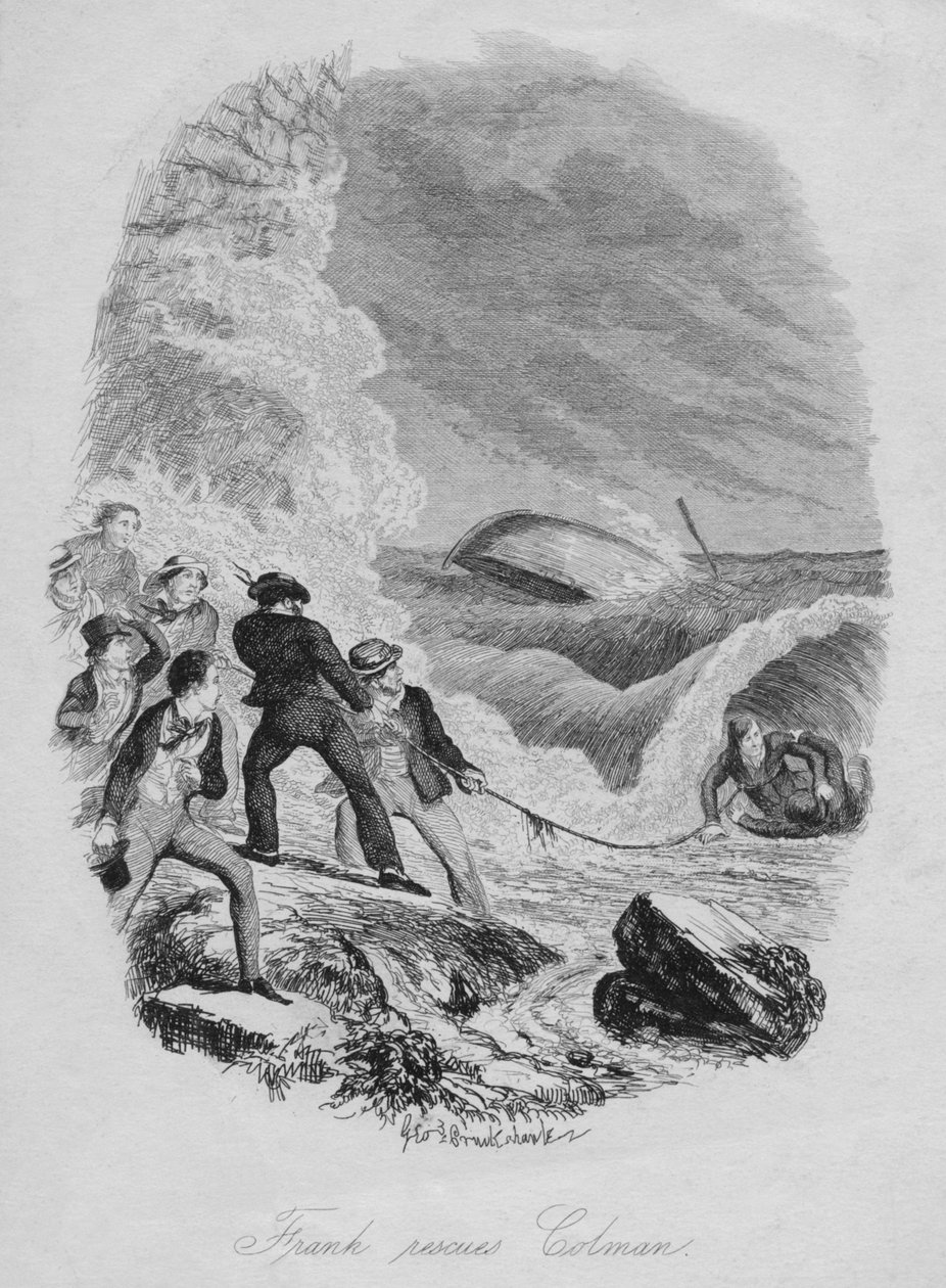 Frank redder Colman, c1850. av George Cruikshank