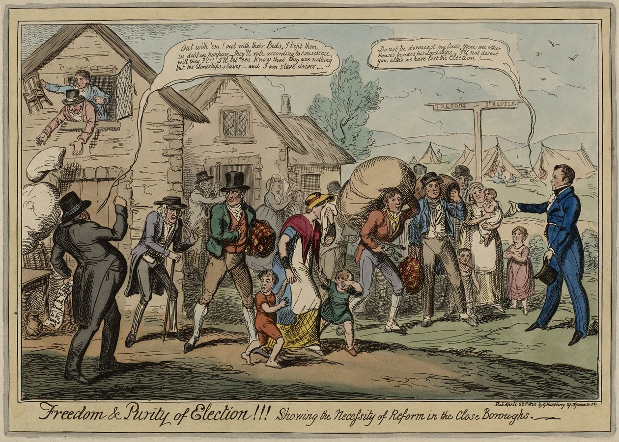 Valgfrihet og renhet!!! Viser nødvendigheten av reformer i de nære bydelene, publisert 23. april av George Cruikshank
