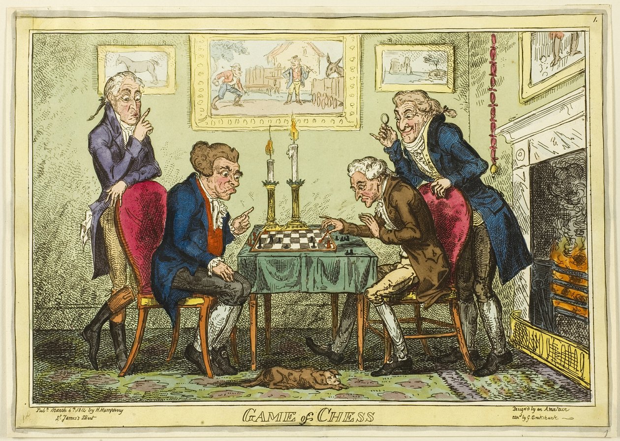 Spill av sjakk av George Cruikshank