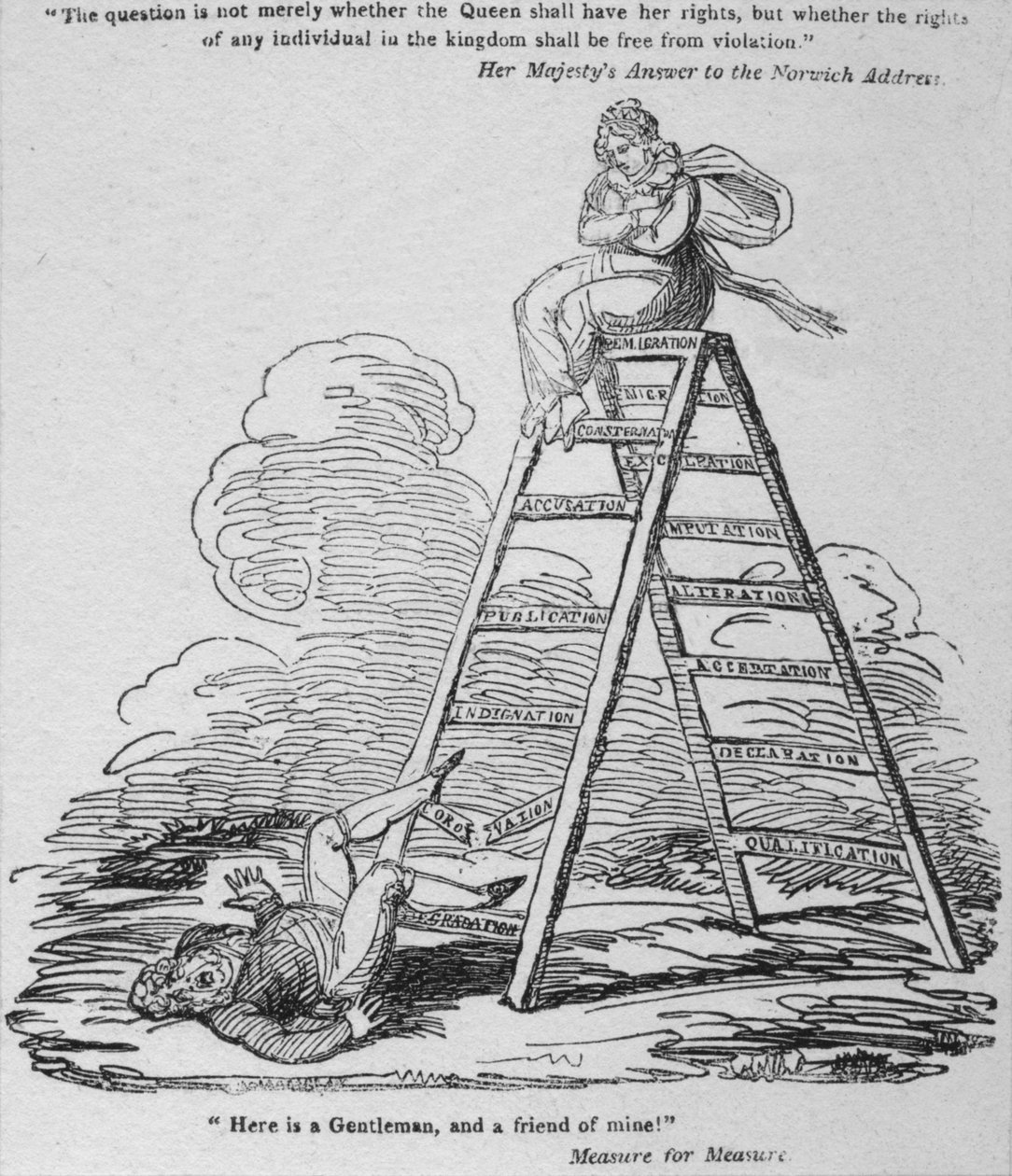 Her er en Gentlemen, og en venn av meg!, c1820. av George Cruikshank