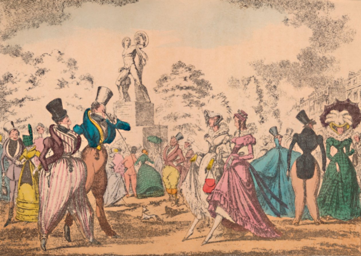 Hyde Park Corner i 1822, c1870 av George Cruikshank