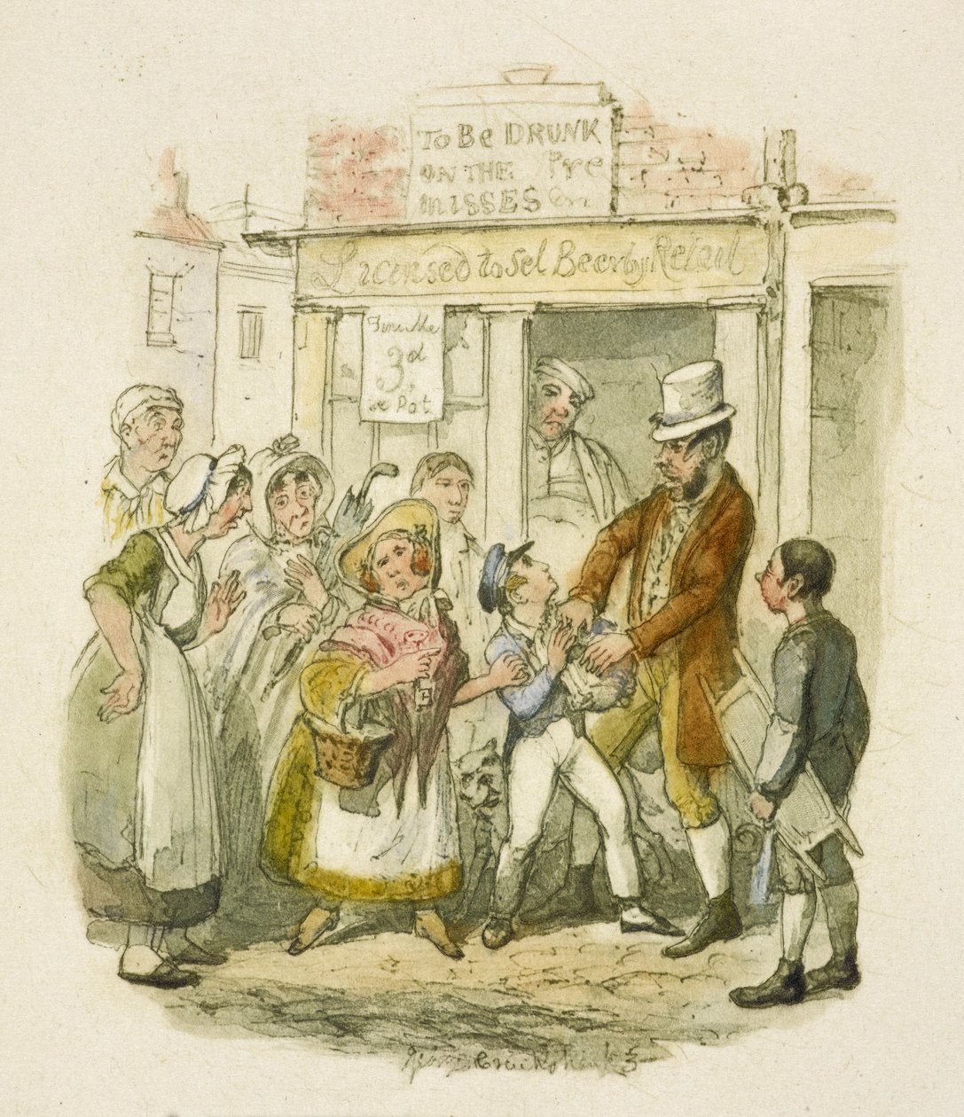 Illustrasjon til «Oliver Twist» av George Cruikshank