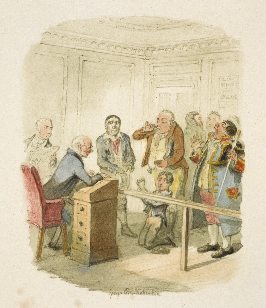 Illustrasjon til «Oliver Twist» av George Cruikshank
