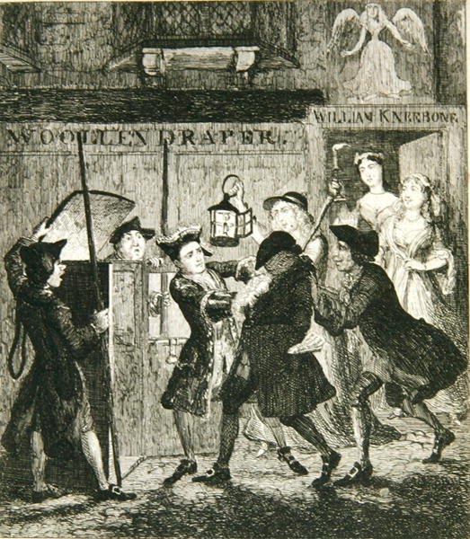 Jack Sheppard lurer Shotbolt the Gaoler, illustrasjon fra 