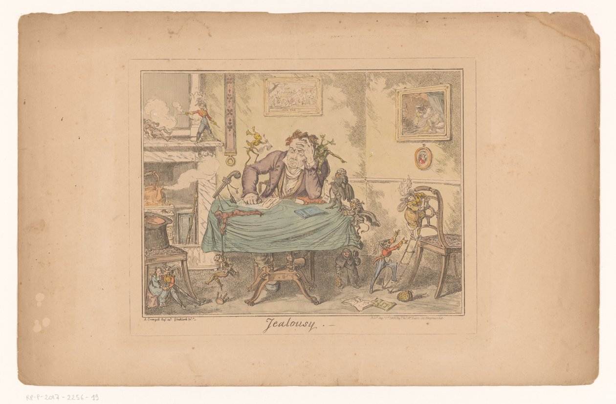Jaloezie Sjalusi (tittel på objekt) av George Cruikshank