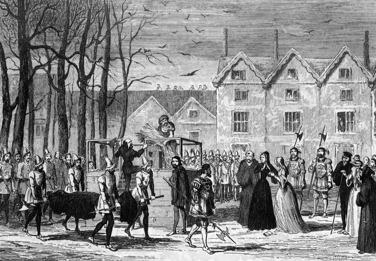 Lady Jane Gray møter liket av mannen sin på vei til stillaset, 1554 1840 av George Cruikshank