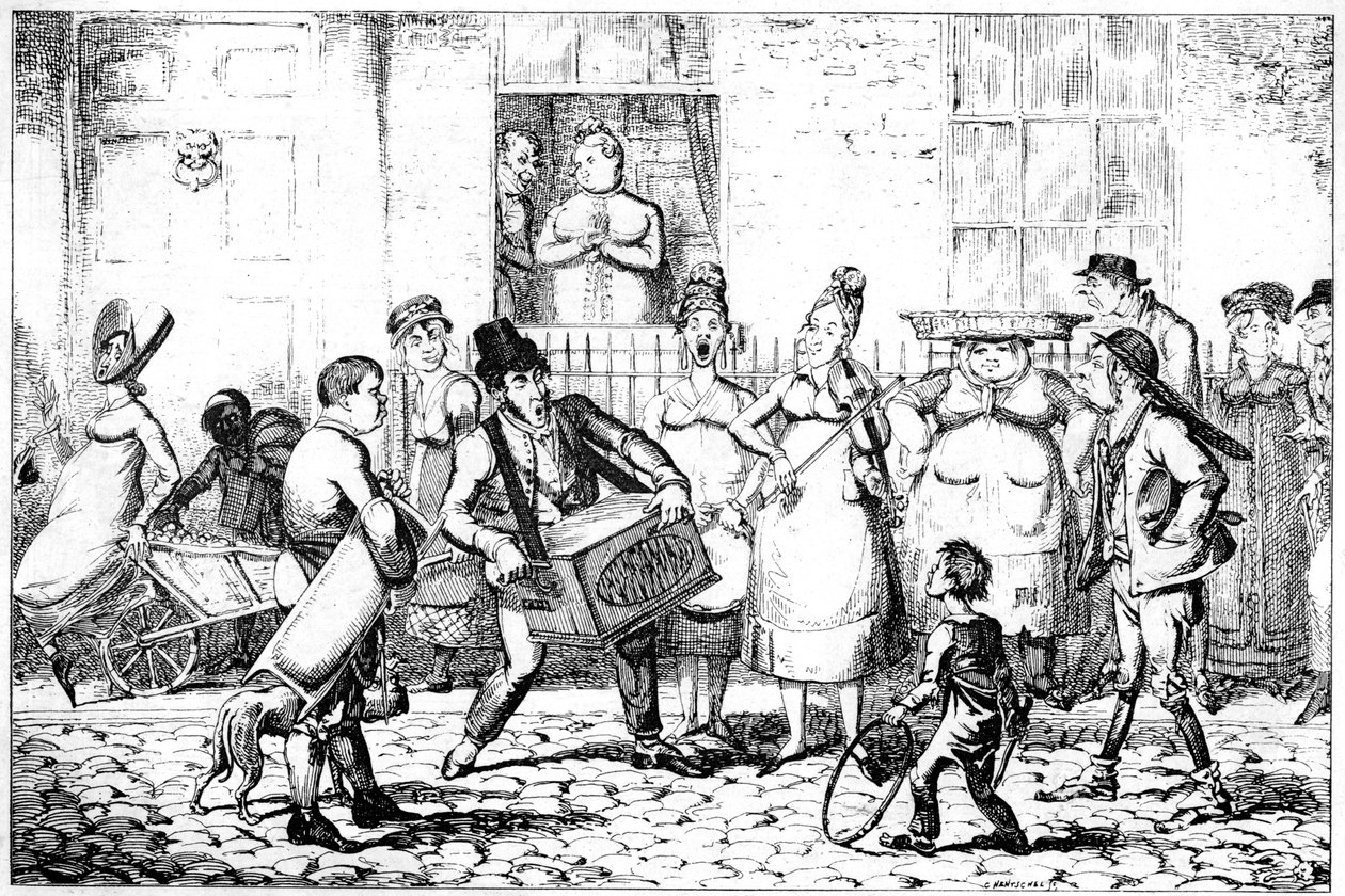 Savoyardene, 1818. av George Cruikshank