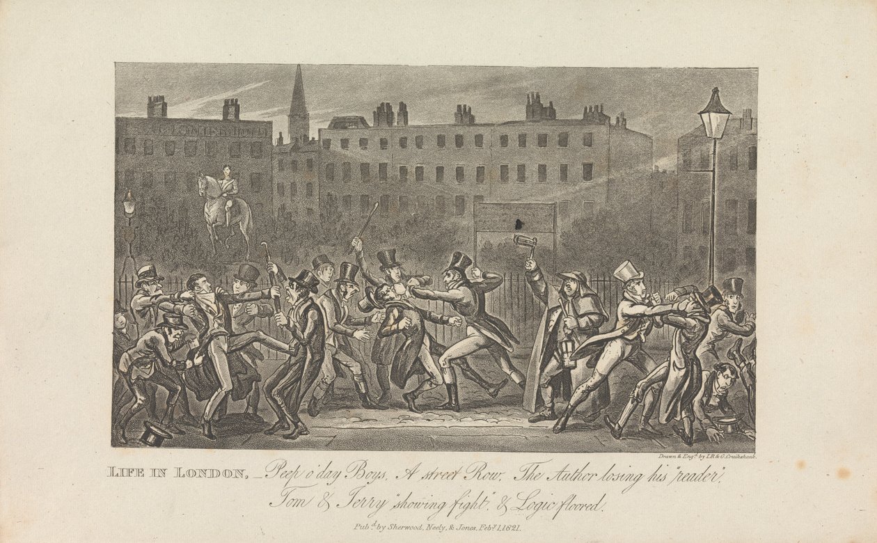 Livet i London, Peep o'day Boys av George Cruikshank