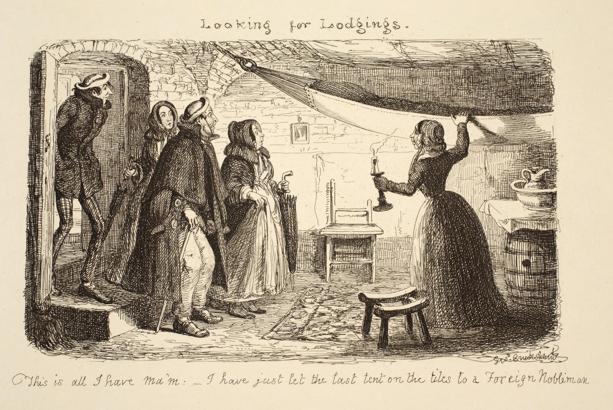Leter du etter losji, pub. 1851 av George Cruikshank